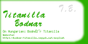 titanilla bodnar business card